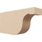 Ekena Millwork 4in. W x 8in. H x 16in. L Del Monte Woodgrain TimberThane Rafter Tail, Primed Tan RFTUR04X08X16DELRCPR - alternate 1